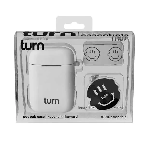 Turn Hemp 100% Essentials Kit – Smiley Podpak Silicone Case - Black, White - Image 2