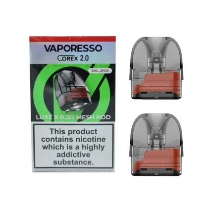 Vaporesso Luxe X Corex 2.0 Replacement Pods - Resistance#0.3 Pods 2ml>0.4 Pods 2ml>0.6 Pods 2ml>0.8 Pods 2ml>0.3 Pods 5ml>0.4 Pods 5ml>0.6 Pods 5ml>0.8 Pods 5ml