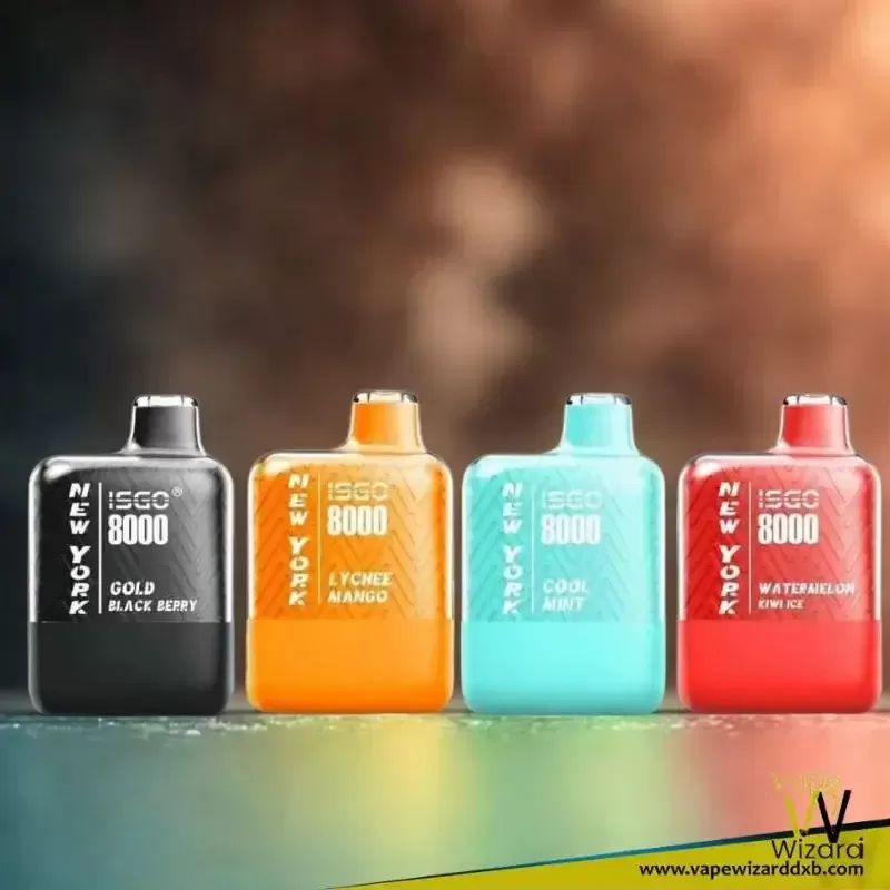 Isgo New York 8000 Puffs Rechargeable Disposable Vape - Vapewizarddxb