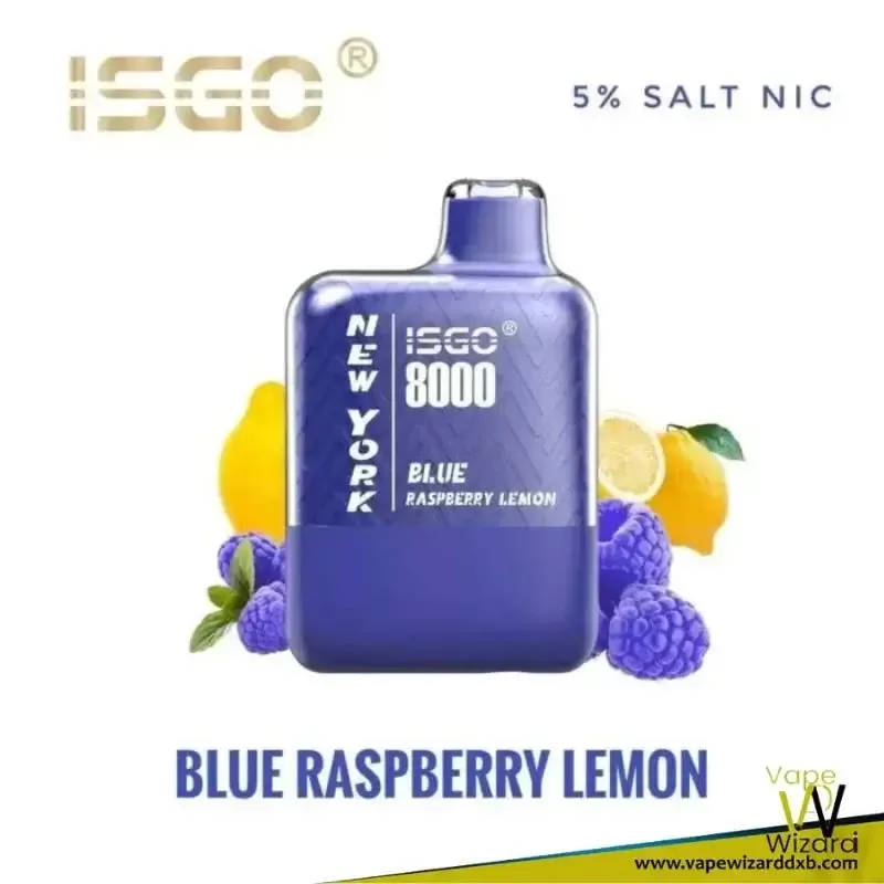 Isgo New York 8000 Puffs Rechargeable Disposable Vape - Vapewizarddxb - Image 2