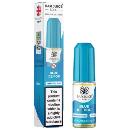 Blue Ice Pop Nic Salt E-Liquid by Bar Juice 5000 (10ml) - 20mg