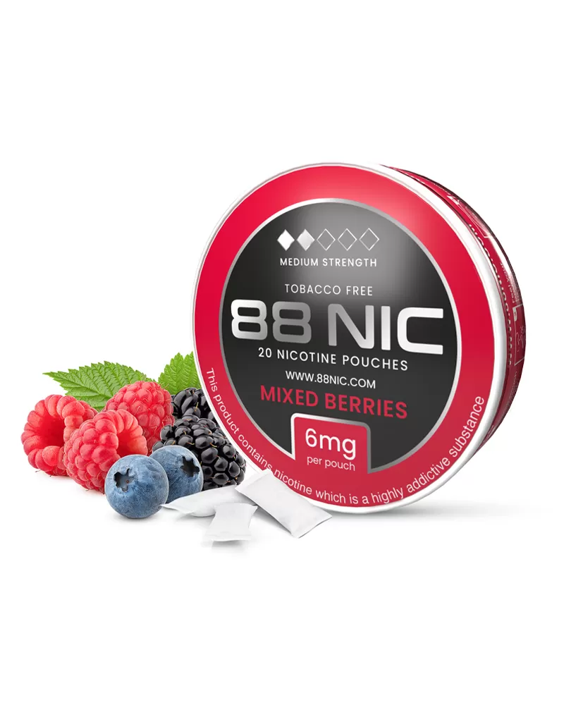 88 Nic Mixed Berries Nicotine Pouches - Super High / 18mg - Image 3