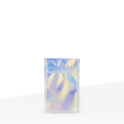 Tamper Evident | Holographic Vista Mylar Bags – Tear Notch | 3″ x 4.5″ – 1g – 1000 Count
