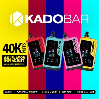 KADOBAR Flavor Adjust 40K Puff Disposable Device - 40000 Puffs - Red Apple & Sour Pink Dust