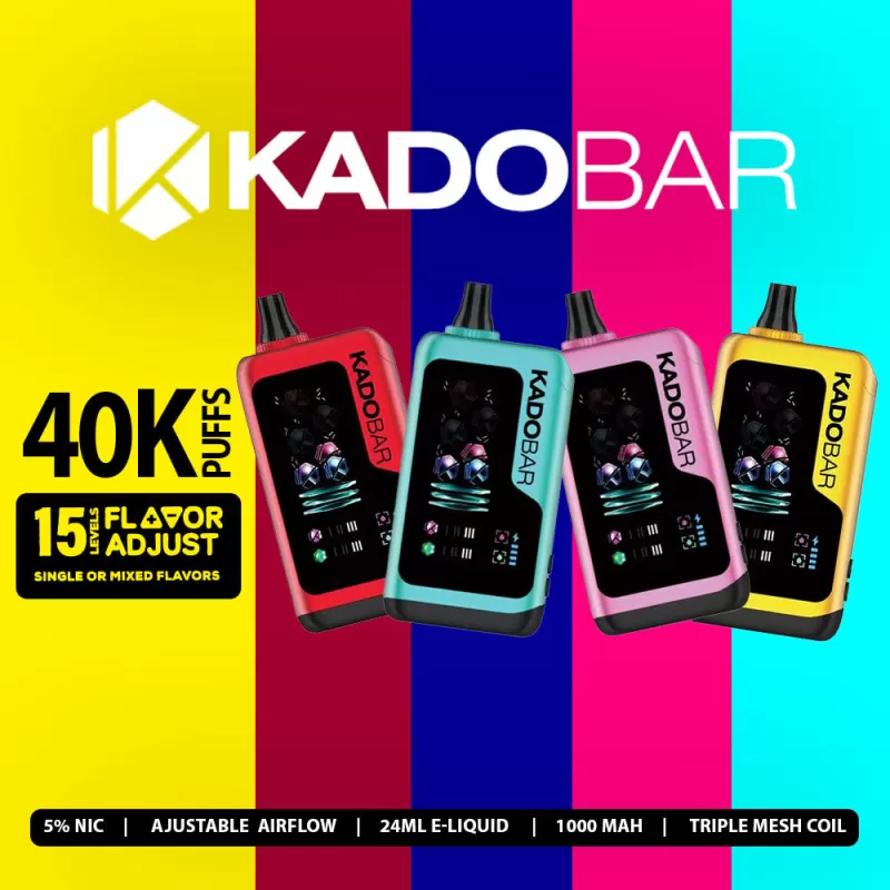 KADOBAR Flavor Adjust 40K Puff Disposable Device - 40000 Puffs - Red Apple & Sour Pink Dust