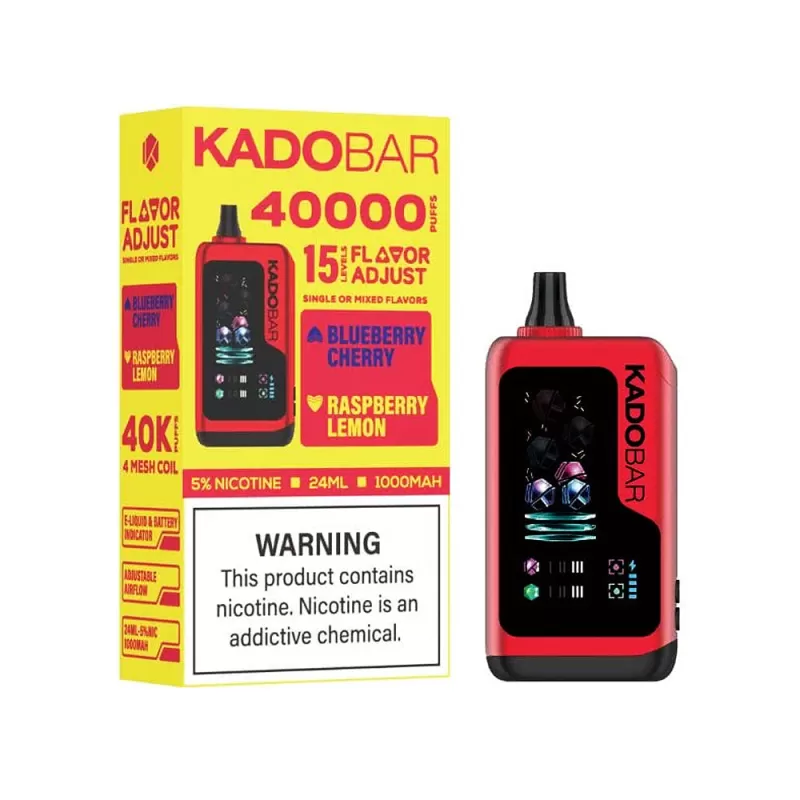 KADOBAR Flavor Adjust 40K Puff Disposable Device - 40000 Puffs - Red Apple & Sour Pink Dust - Image 2