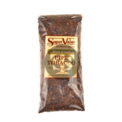 Super Value Pipe Tobacco Black & Gold 12 oz. Bag