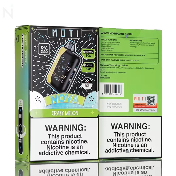 Moti Nova 50K 50,000 Puffs Disposable Vape - Watermelon Ice - Image 3