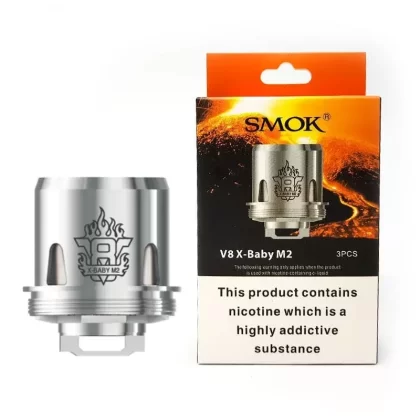 SMOK TFV8 V8 X BABY REPLACEMENT VAPE COILS - Option#M2 0.25 Ohm - Three Pack>Q2 0.4 Ohm - Three Pack>T6 0.2 Ohm - Three Pack>X4 0.13 Ohm - Three Pack