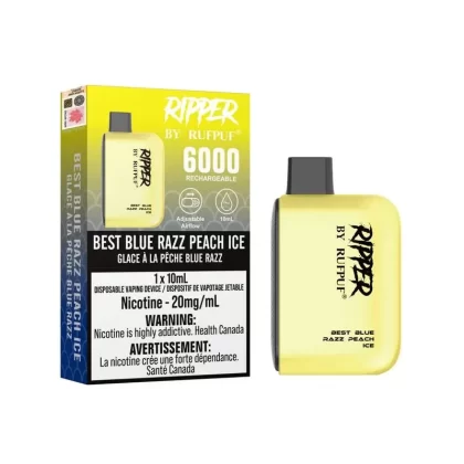 RUFPUF Ripper 6000 Disposable – Best Blue Razz Peach Ice