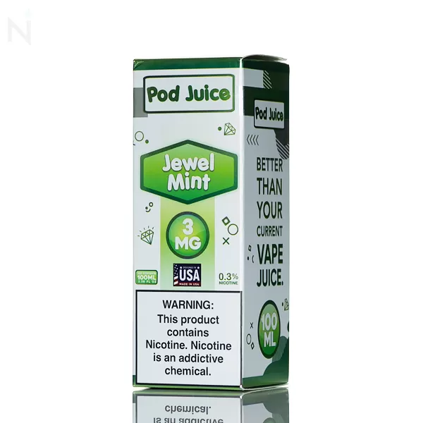 Pod Juice E-Liquid - Jewel Mint - 100ml - 6mg - Image 3