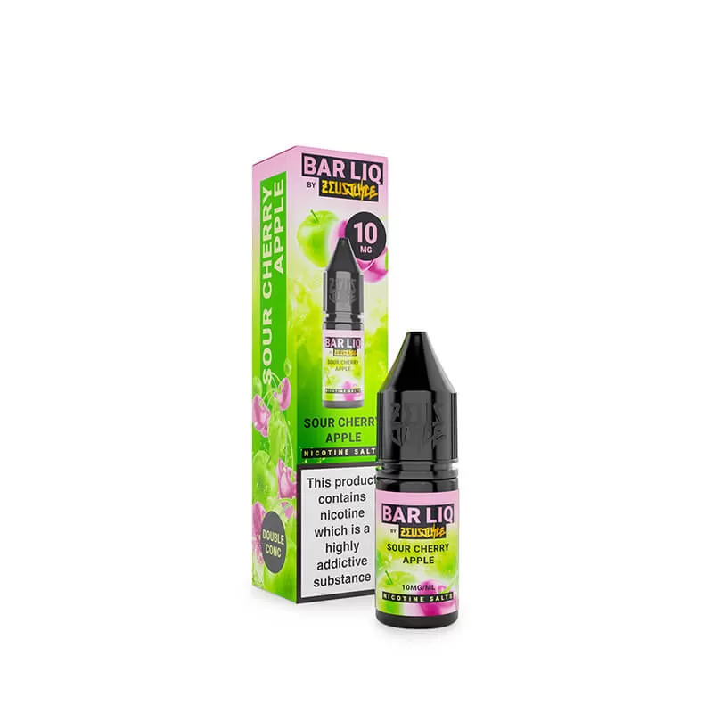Zeus Juice Bar Liq Sour Cherry Apple Nic Salt E-Liquid 10ml - 20mg - Image 2