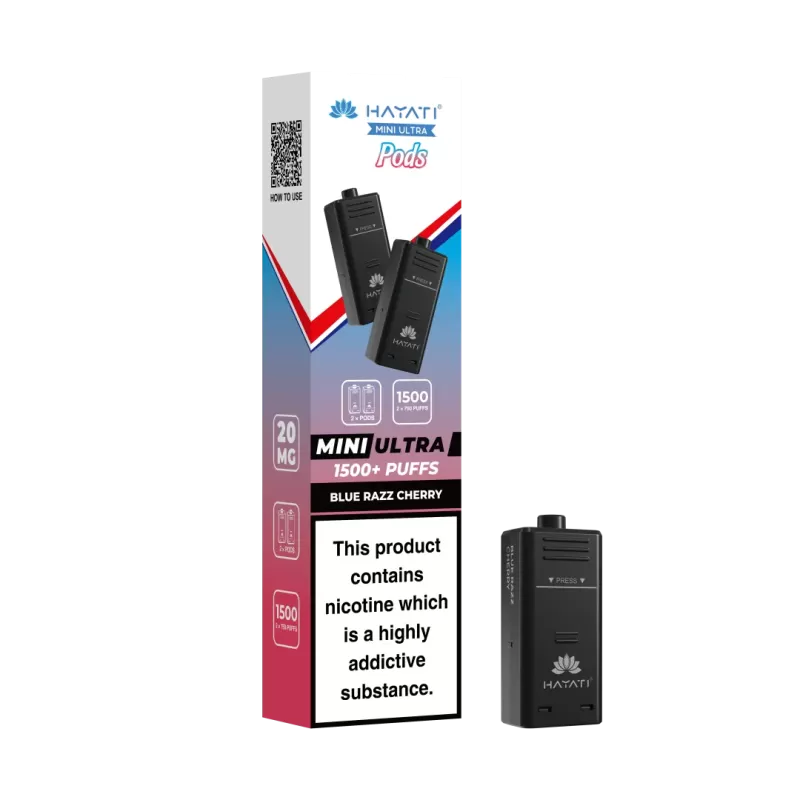 Pack of 2 Hayati Mini Ultra 1500 Prefilled Pods (2x750 Puffs) - Blackcurrant Lemonade - Image 2