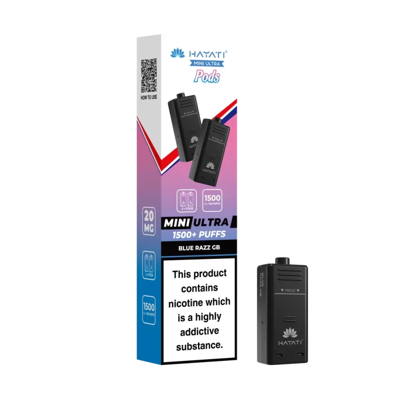 Pack of 2 Hayati Mini Ultra 1500 Prefilled Pods (2x750 Puffs) - Blackcurrant Lemonade - Image 3