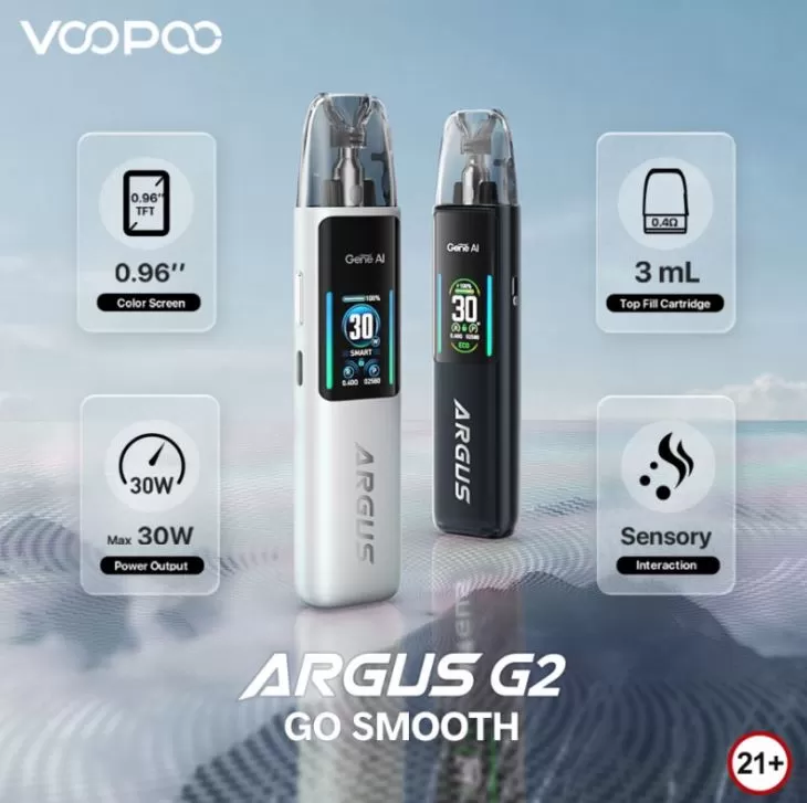 VOOPOO ARGUS G2 30W POD SYSTEM - Iris Blue - Onlinevapegate - Image 2