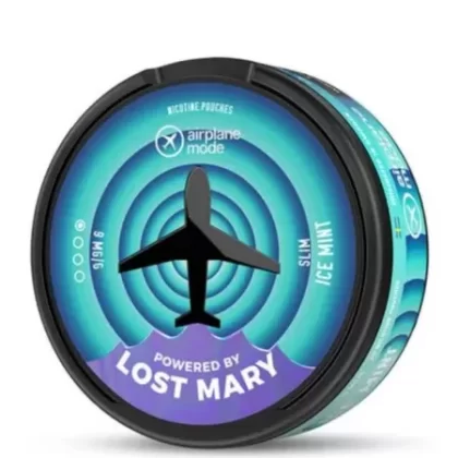 Lost Mary Airplane Mode Nicotine Pouches – Ice Mint - Strength#9mg>18mg>30mg