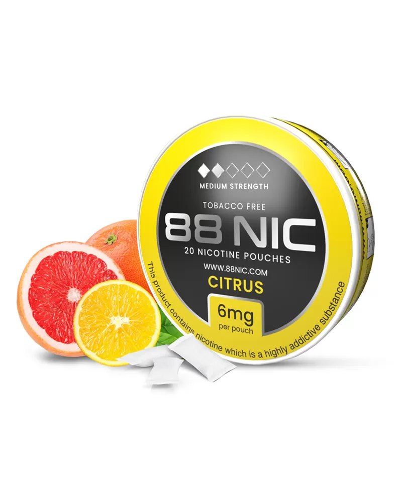 88 Nic Citrus Nicotine Pouches - Super High / 18mg