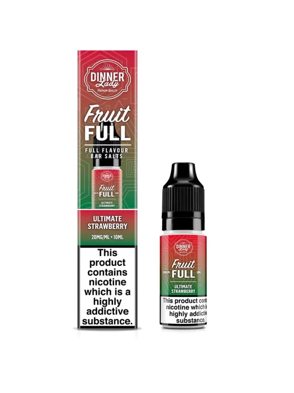 Ultimate Strawberry Fruit FULL Nic Salt E-Liquid by Dinner Lady - Image 2