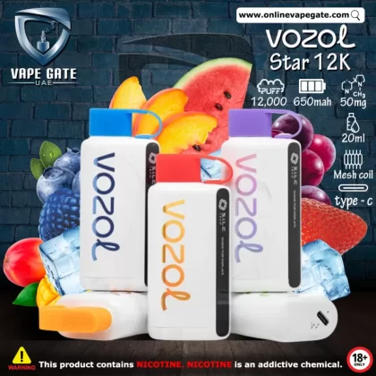 Vozol Star 12K Rechargeable Disposable Vape (12,000 Puffs)