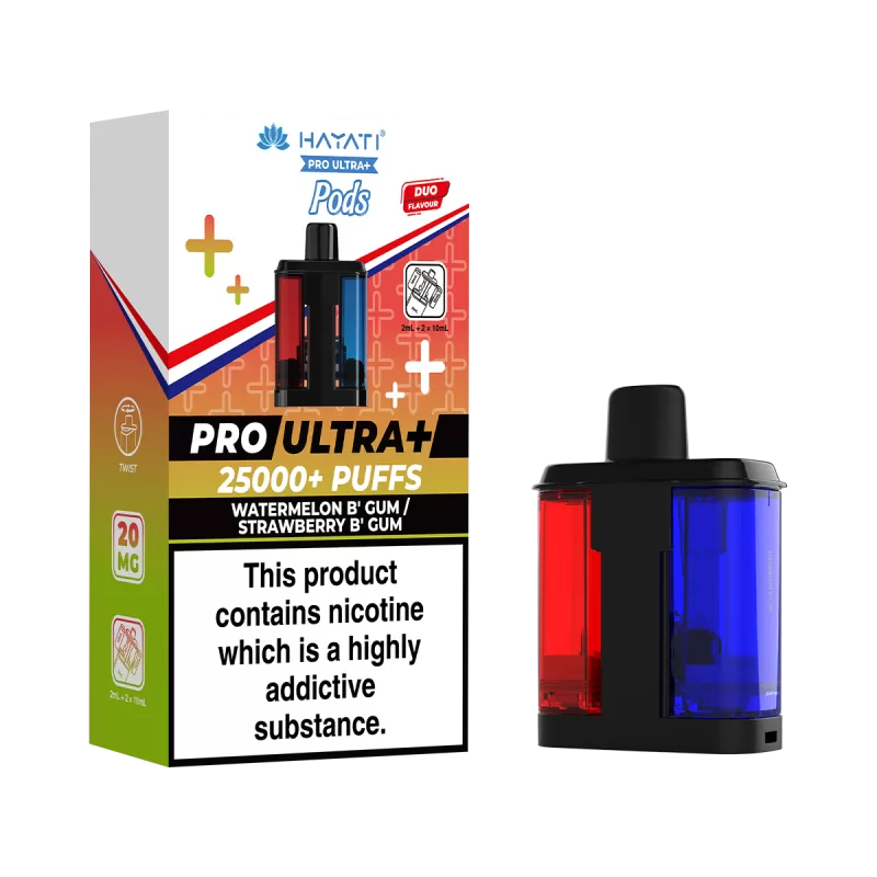 Watermelon B' Gum / Strawberry B' Gum Hayati Pro Ultra Plus Refill Pack - Ecigwizard