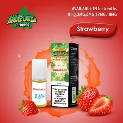 Strawberry 50/50 E-Liquid 10ml By Amazonia