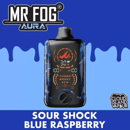 MR FOG AURA 60K Disposable Vape – Sour Shock Blue Raspberry