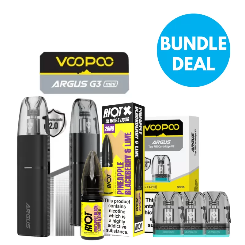 20mg (2%) Voopoo Argus G3 Mini Pod Kit Bundle - Voopoo / Pod Kit / Grass Green / Hot Pink / Lilac Purple / Midnight Black / Moonlight Silver / Rose Gold / Scarlet Red / Sky Blue / Space Gray