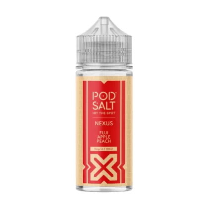 Pod Salt Fuji Apple Peach 100ml Vape Juice By Nexus - 1 x 18mg Nic Shot