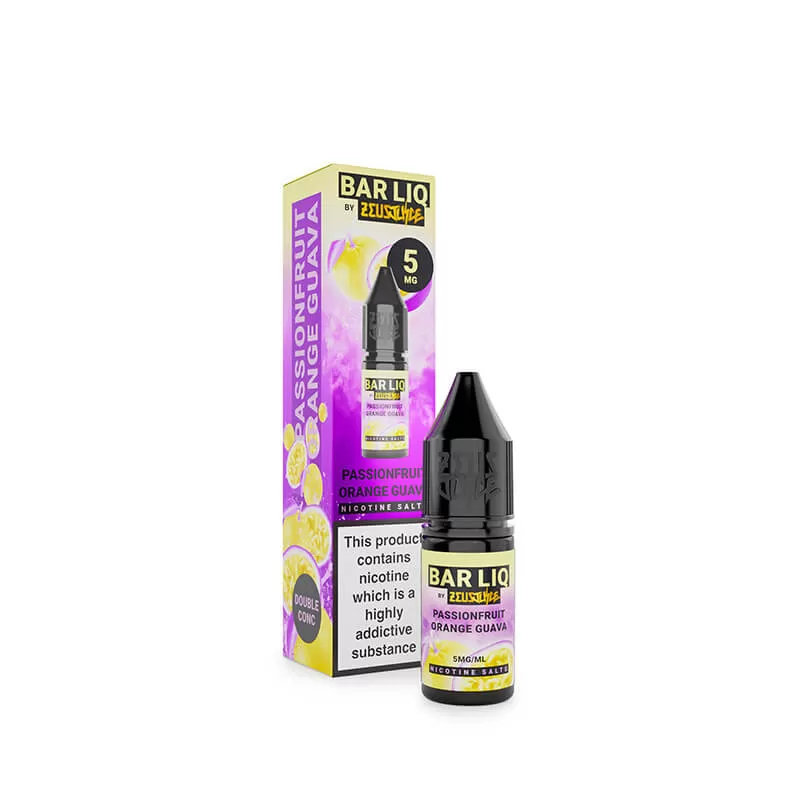 Zeus Juice Bar Liq Passionfruit Orange Guava Nic Salt E-Liquid 10ml - 20mg