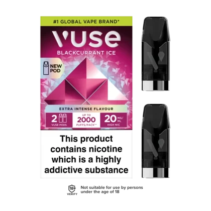 Blackcurrant Ice Vuse Pro Pods - 20mg - Vape Product