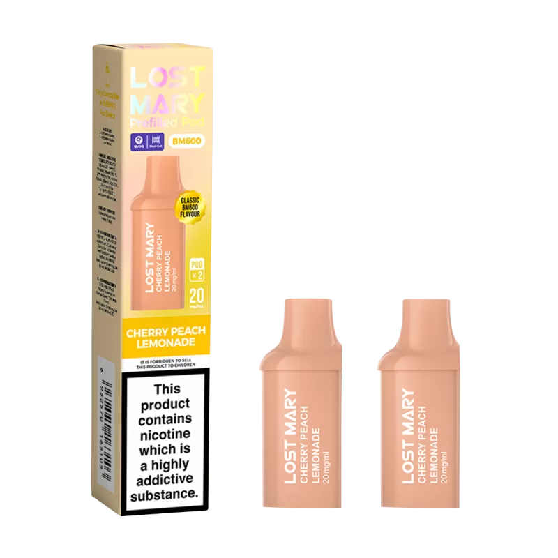 Cherry Peach Lemonade Lost Mary BM600 Pods - 20mg - Vape Product (E1E70E)