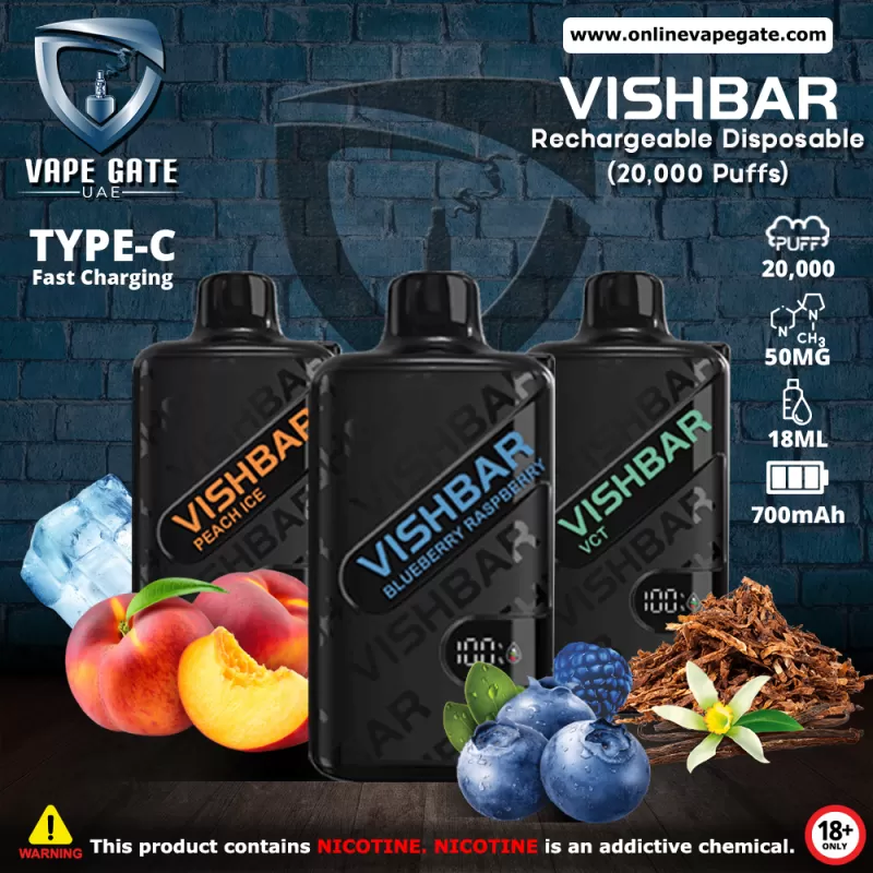 Vishbar Weekly Rechargeable Disposable Vape (20,000 Puffs) - OMG / 50 mg