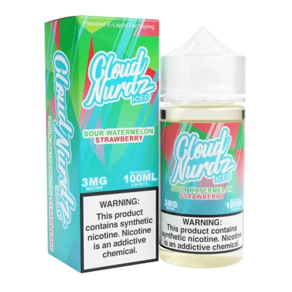 Sour Watermelon Strawberry Iced 100ml TF Vape Juice – Cloud Nurdz - Eightvape