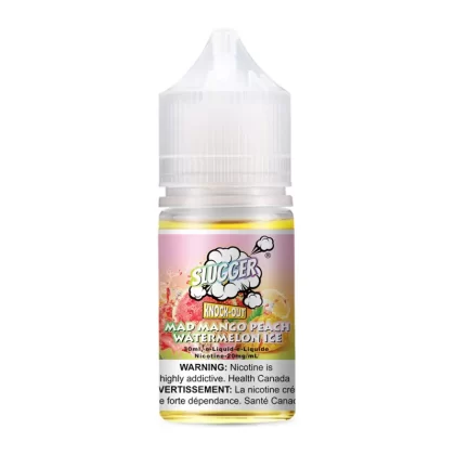 Slugger Knockout Series Mad Mango Peach Watermelon Ice – 30ml - Vape Product, Vape Product