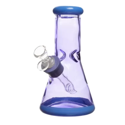 8" 7mm Clear Glass Bong - Green