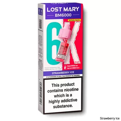 Strawberry Ice BM6000 Refill Pods by Lost Mary - 0 mg/ml