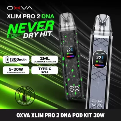 OXVA Xlim Pro 2 DNA Kit 30W In Dubai - Frost Titanium Blue, Luminous Forged Carbon Fiber – Daylight State (A700D9)