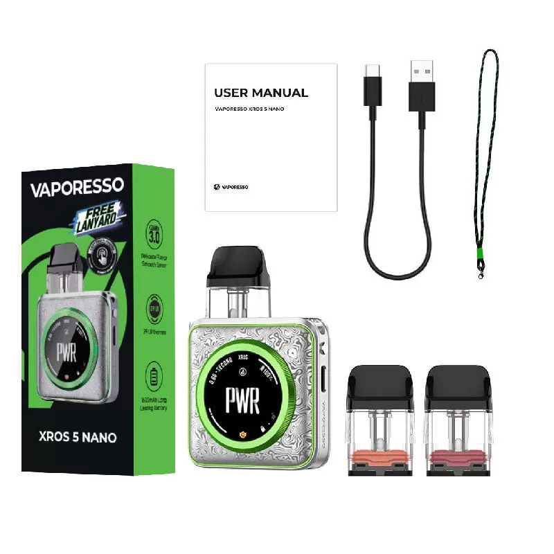 Vaporesso Xros 5 Nano Pod Kit 30W - Orange Leatherette - Image 3