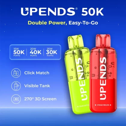 Upends UP9 50K Puffs Disposable POD – 50,000 Puffs - Blue Razz Ice, Cool Mint