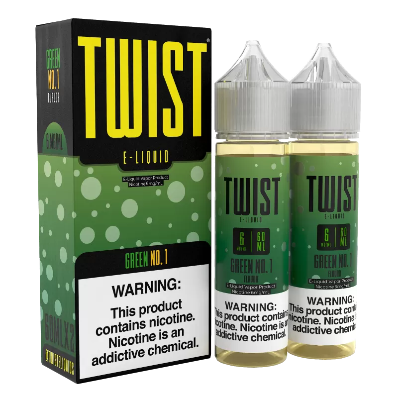 TWIST E-Liquid - Green No.1 - 120ML E-Liquid (Twin 60ML Pack) - 6MG