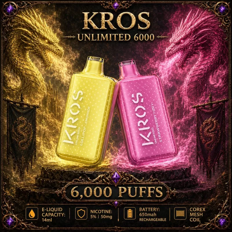 KROS Unlimited 6000 - Strawberry Cereal Donut Milk (BLK Series)
