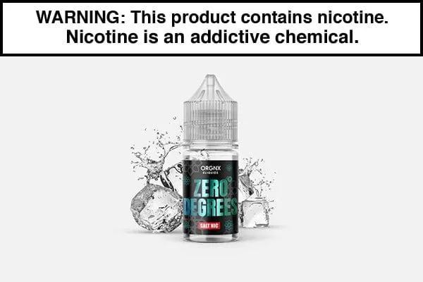 ZERO DEGREES BY ORGNX SALT 30ML - Vapejuice
