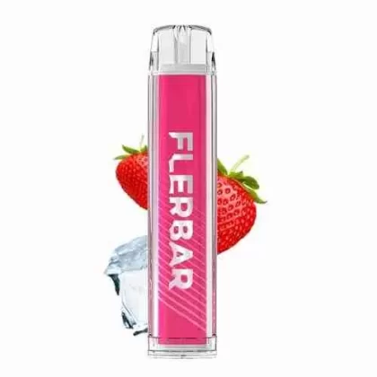 Flerbar – Strawberry Ice - Flerbar / Ice / 550 mAh / Nikotin-Benzoat / Propylenglykol / pflanzliches Glycerin / Aromastoffe / Nikotin / 1-Ethylpiperidin-3-ol / 20mg/ml / ca. 600
