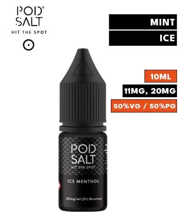 Ice Menthol Nic Salt E Liquid by Pod Salt Core