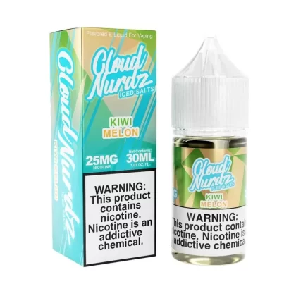 Cloud Nurdz Iced Salts Kiwi Melon eJuice - Vape Product; Vape Product, Vape Product (E8DA5C)