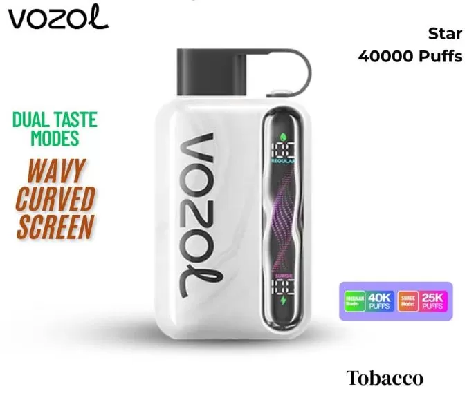 Vozol Star 40K Rechargeable Disposable Vape (40,000 Puffs) - Cool Mint / 50 mg - Image 2