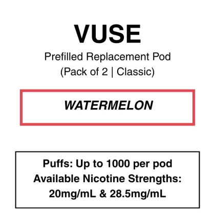 Vuse eLiquids – Watermelon – Prefilled Replacement Pods – Pack of 2