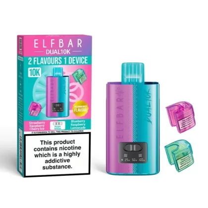 Elf Bar Dual 10K Puffs Prefilled Pod Kit 2 in 1 Vape - Only in £8.99 - Cherry Edition
