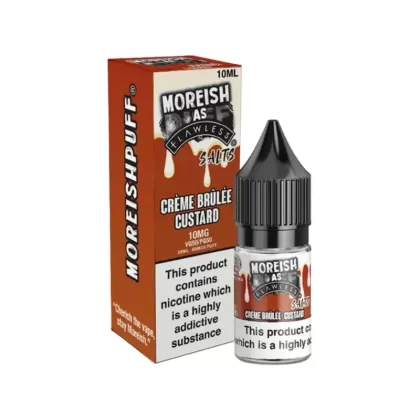 Moreish As Flawless Crème Brulee Custard 10ml Nic Salt E-liquid - Vape Product, Vape Product (D69244)