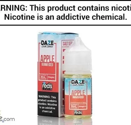 REDS GUAVA APPLE ICED BY 7 DAZE SYNTHETIC SALT 30ML - Vapejuice